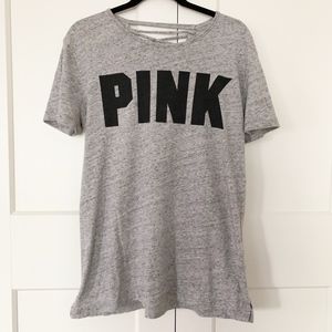 SOLD*Victoria Secret Pink • Gray Logo T-Shirt